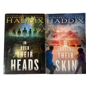 Haddix In Over Their Heads Series Book Lot of 2  Under Their Skin Paperback
